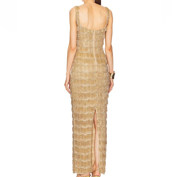 Rachel Gilbert SADIE GOWN in gold - Picture 5 of 14